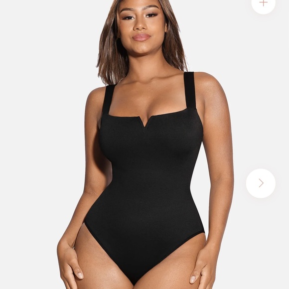 Feelingirl Square Collar Elastic Outerwear Shape Bodysuit - Picture 1 of 5